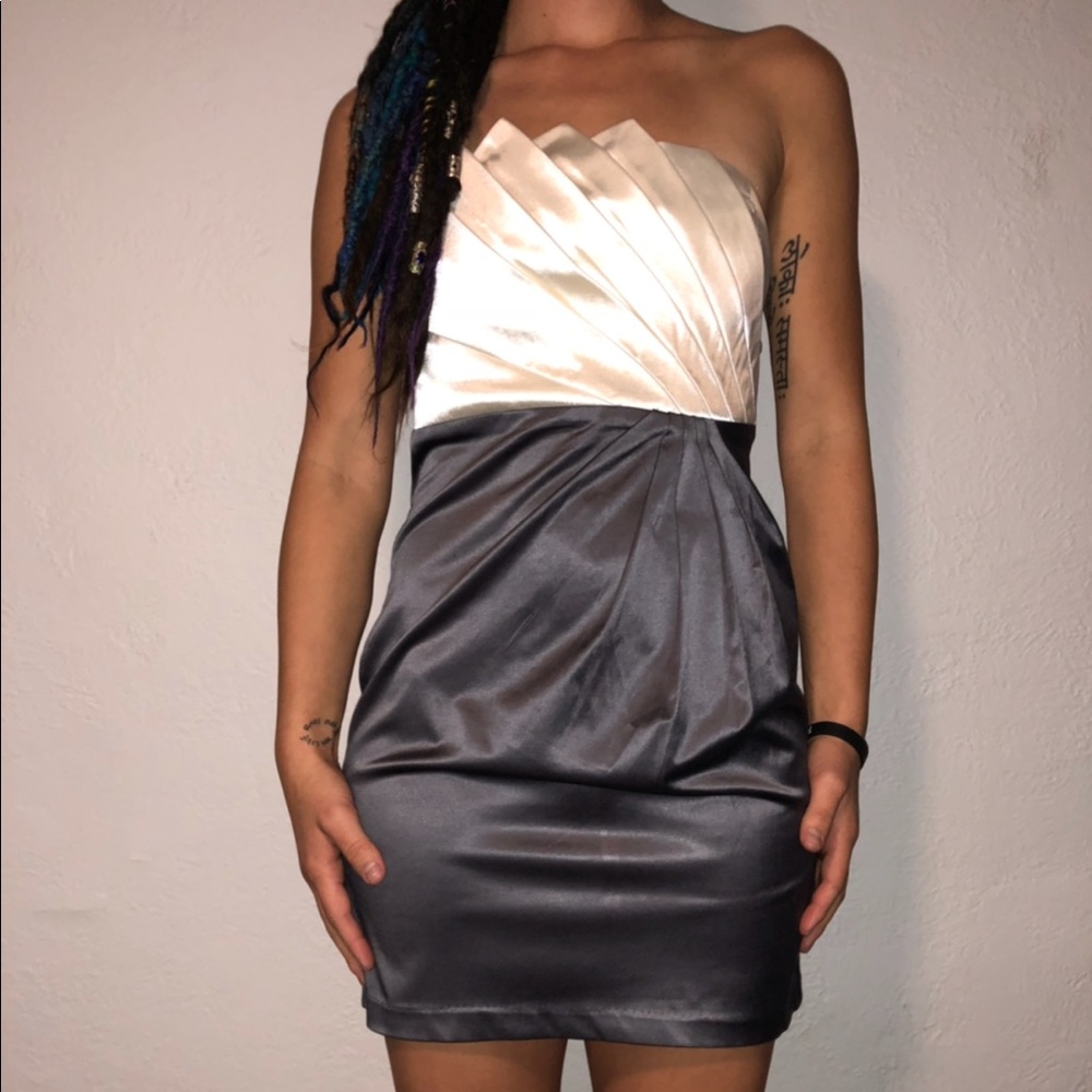 Regal Pleated Semi Formal Mini Dress